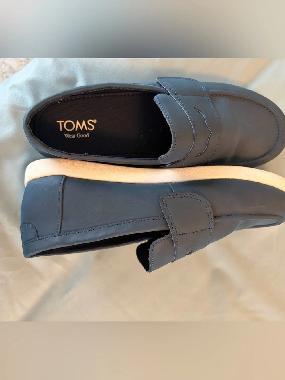 Tom’s Casual Slate Blue Slip-On Loafers - Boys
